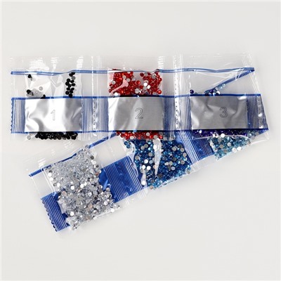 Алмазная мозаика с частичным заполнением на подставке для детей «Самолет», 10×15 см, набор для творчества