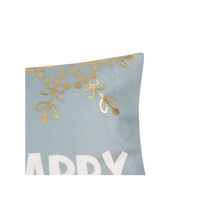 Наволочка декоративная новогодняя «Этель. Снежинки» 40×40 см, велюр