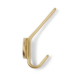 Крючок мебельный CAPPIO TKD030, двухрожковый, цвет матовое золото