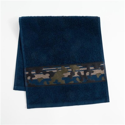 Полотенце махровое Love Life «Милитари» 30×60 см, цв. синий, 100% хлопок, 360 г/м²