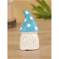 Сувенир «Гномий домик», 5.5×5.5×10 см, дерево, бело-синий