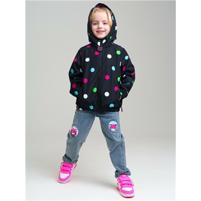 Куртка текстильная с полиуретановым покрытием для девочек (ветровка)