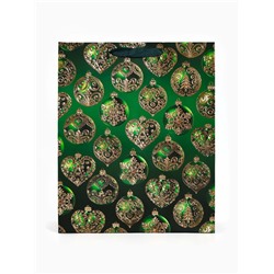 Пакет подарочный «Новогодний» 29×24×9 см, тиснение, конгрев, 3D-эффект