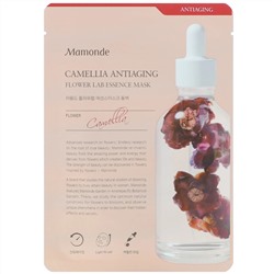 Mamonde, Flower Lab Essence Mask, антивозрастная маска с камелией, 1 шт., 25 мл