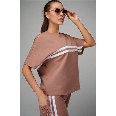 Женский костюм оверсайз из футера двухнитки Happyfox