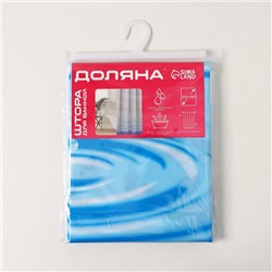 Штора для ванной Доляна «Капли», 200×180 см, EVA