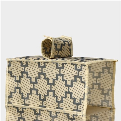 Органайзер подвесной Доляна «Гэтс», 5 отделений, 30×15×70 см, бежевый