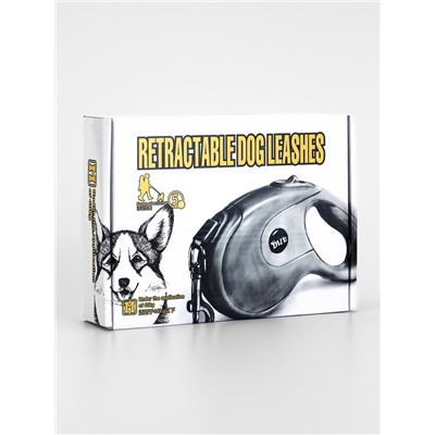 Рулетка DIIL, 5 м, до 40 кг, лента, прорезиненная ручка, голубая, серая