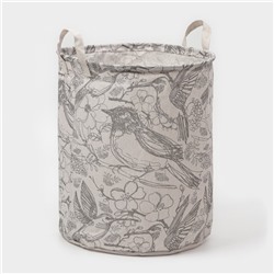 Корзина для белья Доляна «Узор», 35×42 см, бежевая