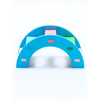 Лесенка для грызунов с цветными ступеньками, синий