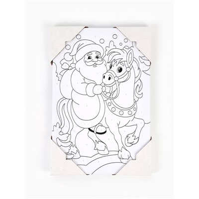 Картина по номерам «Лошадка и Дед Мороз», 20×30 см