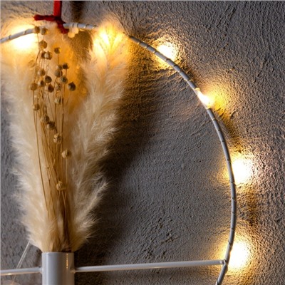 Светодиодная фигура «Осенний декор» 30 см, металл, от батареек ААх3, свечение тёплое белое