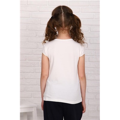 Виринея короткий рукав блузка детская (Экрю)