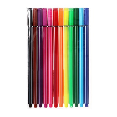 Набор капиллярных ручек, Calligrata «Полоски», линия 0.4 мм, 12 цветов, МИКС