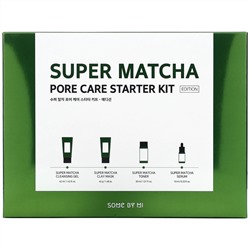Some By Mi, Super Matcha Pore Care Starter Kit, Edition, 4 Piece Set