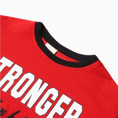 Джемпер для мальчика MINAKU: Exclusive print, красный, рост 116 см