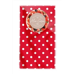 Комплект вафельных полотенец 45х60 (5 шт.) "Mia Cara" рис 30394-7 Горох красный