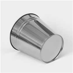 Вазон без ручек, 5 л, h=20.5 см, нержавеющая сталь, ГОСТ