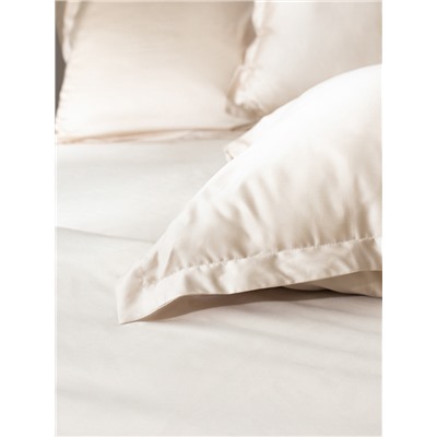 Простыня на резинке 1.5-спальная SL Home Tencel, 140×200+30 см, бежевая, тенсель