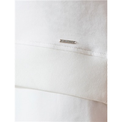 Футболка свободная с принтом из футера двухнитки с эластаном