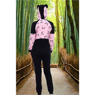 7057 черн/роз Костюм женский (42-52)