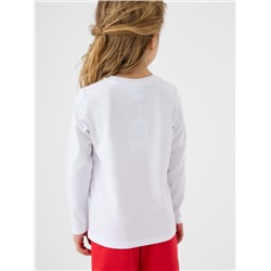 Фуфайка трикотажная для девочек (футболка с длинными рукавами)