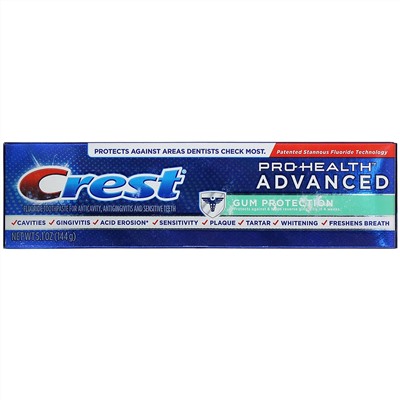 Crest, Pro Health,  улучшенная зубная паста с фторидом, защита десен, 144 г (5,1 унции)