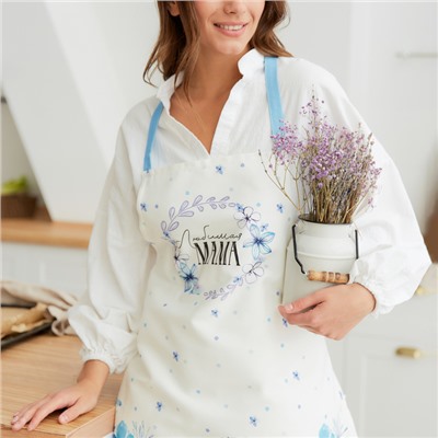 Фартук Этель «Незабудки», 60×70 см, 100% хлопок, саржа 190 г/м²