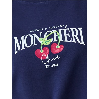 Футболка с принтом свободная эластичная из премиального хлопка