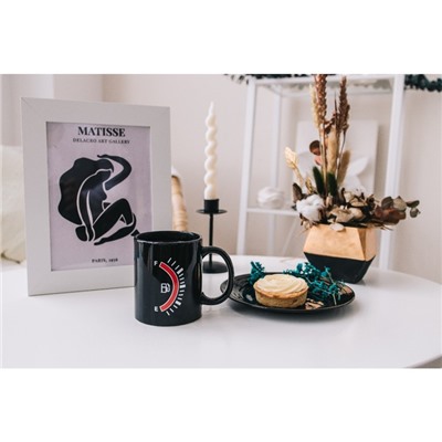 Кружка - хамелеон Доляна «Уровень топлива», 350 мл, керамика, цвет чёрный