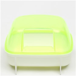 Туалет-домик для грызунов малый, 10×7×6.8 см, жёлтый