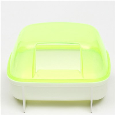 Туалет-домик для грызунов малый, 10×7×6.8 см, жёлтый