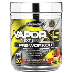 Muscletech, VaporX5, Next Gen, предтренировочный комплекс, со вкусом Miami Spring Break, 272 г (9,60 унции)