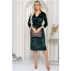 Платье Зимняя роза (зеленое) П12193-35