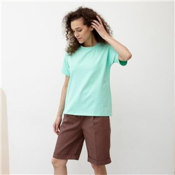 Футболка женская Basic line, цвет мятный, размер 42