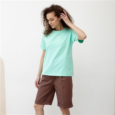 Футболка женская Basic line, цвет мятный, размер 42