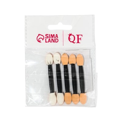 УЦЕНКА Набор аппликаторов для теней, двусторонние, 5 шт., 5 (±1) см, чёрный