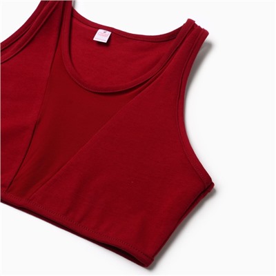 Топ женский, цвет бордовый, размер 46 (L)