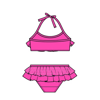 Купальный костюм трикотажный для девочек