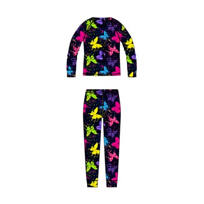 Термокомплект трикотажный для девочек: брюки, толстовка