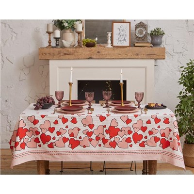 Скатерть «Этель» Cat's love 149×180 см, 100% хлопок, саржа 190 г/м²