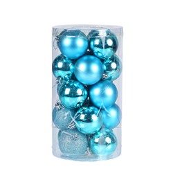 Елочные шары 20 штук 6 см / HX-3/9 /уп 30/ голубые