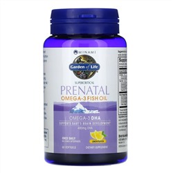 Minami Nutrition, Supercritical Prenatal, рыбий жир омега-3 со вкусом лимона, 60 мягких желатиновых капсул