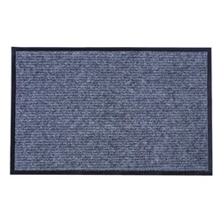 Коврик придверный влаговпитывающий, ребристый, «Стандарт», 60×90 см, серый