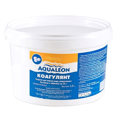 Коагулянт Aqualeon таб. 25 г, 1.5 кг