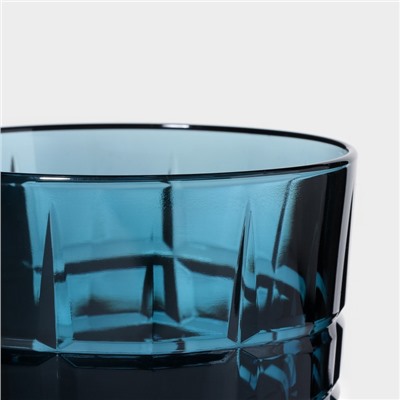 Стакан низкий стеклянный «Даллас», 300 мл, цвет лондон топаз