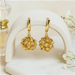 Серьги с подвеской ювелирная бижутерия Итальянское золото (покрытие желтое 14к) , арт.217.431