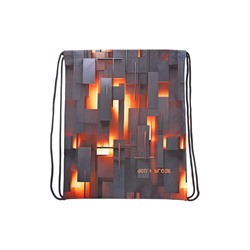 Мешок для обуви Stavia на шнурке, с абстрактным принтом, размер 43×0.5×36 см, серый/оранжевый