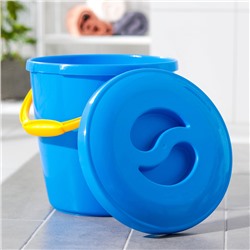 Ведро с крышкой и мерной шкалой, 10 л, d=27.3 см, h=28.7 см, МИКС