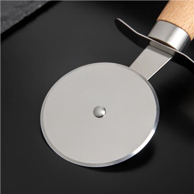 Нож для пиццы и теста Доляна «Древо», 20.5 см, бежевый